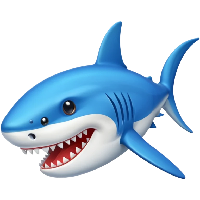 Tiburón con tenis azules emoji