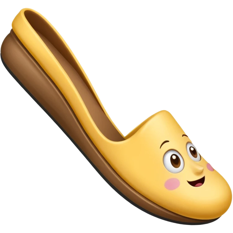 close up of a foot in a slipper on the stairs, playful expression emoji