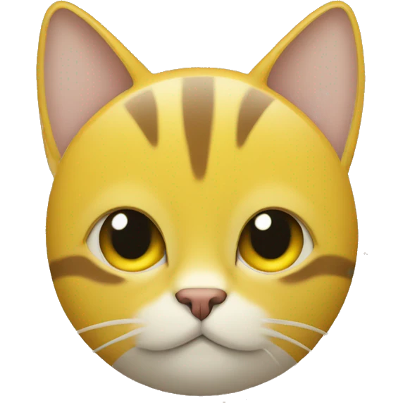 yellow circle doing cat face emoji