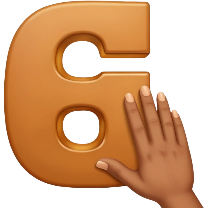 Hand emoji sign for letter D emoji