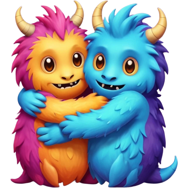 monsters hugging emoji