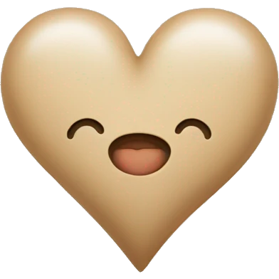 Beige heart emoji