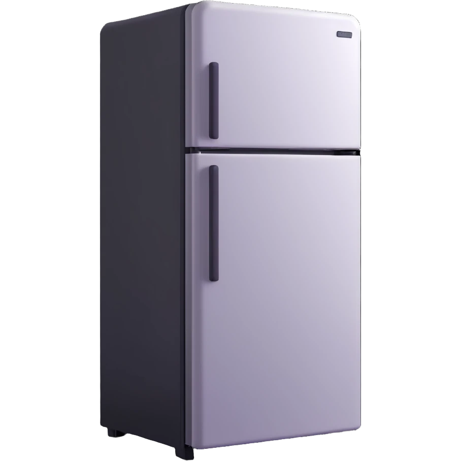 refrigerator with digital screen emoji