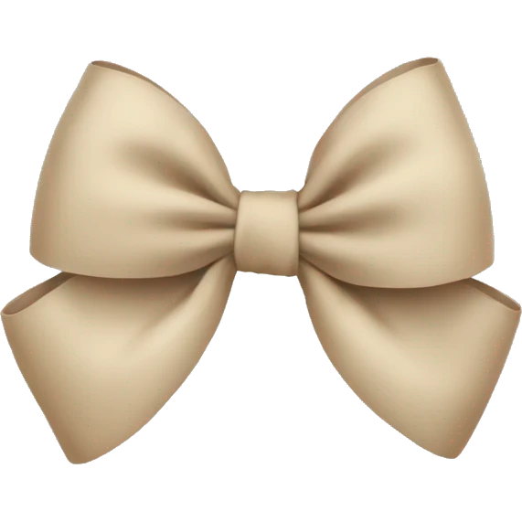 beige bow  emoji