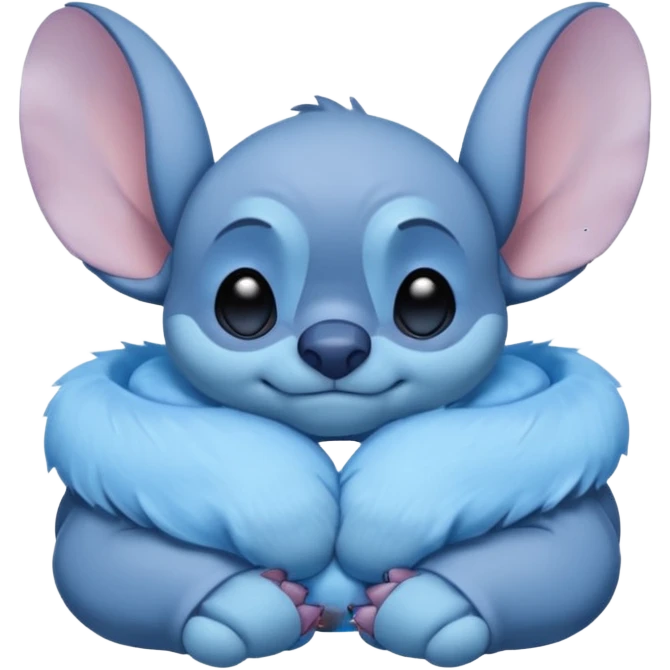 Stitch from Lilo and Stitch, looking sleepy emoji