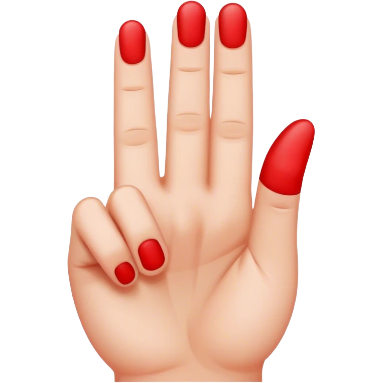 a red middle finger emoji