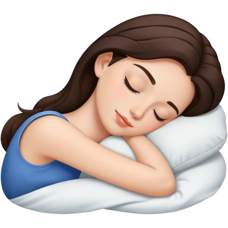 Beautiful Brunette sleep emoji