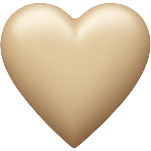 A beige heart emoji