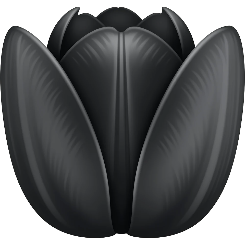 Black tulip emoji that I can use in text emoji