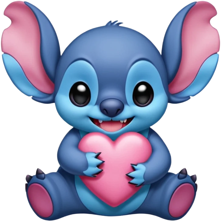 Puedes crear un Match de Stitch (azul y rosada) por separado simulando que se dan un beso, tipo sticker OS phone emoji