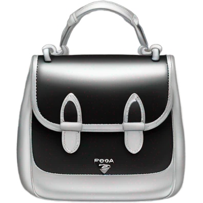 Black and silver Prada bag emoji