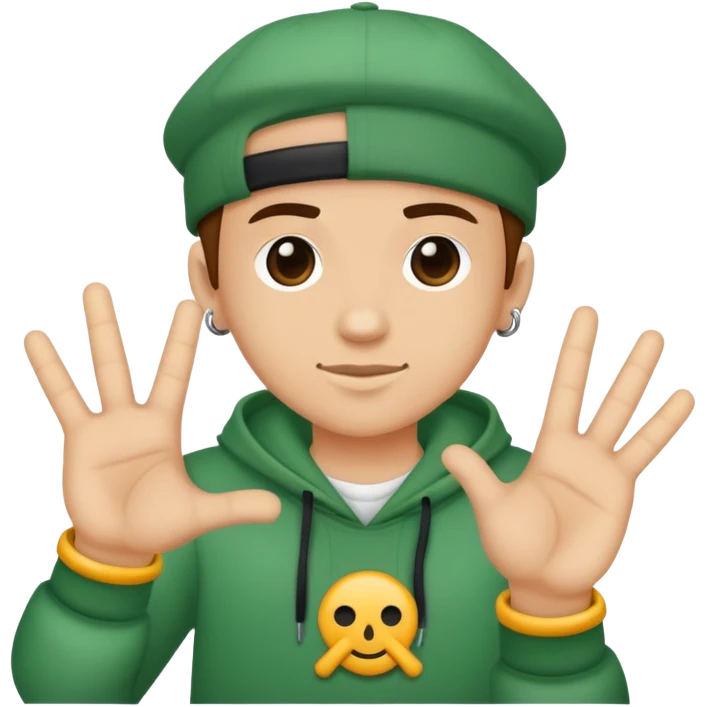Le signe des mains du rappeur JUL  emoji
