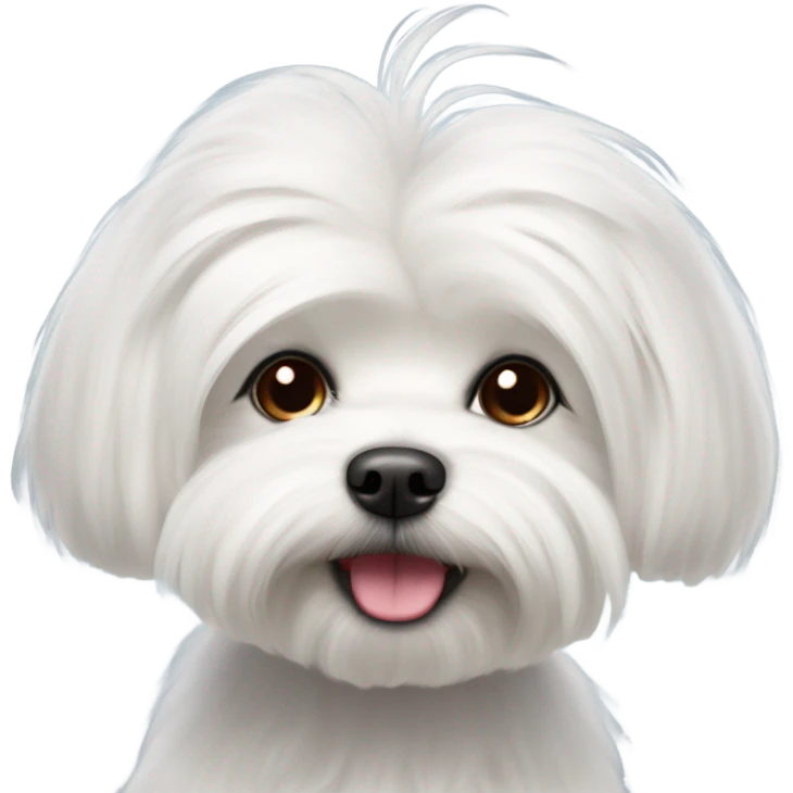A white Maltese dog emoji
