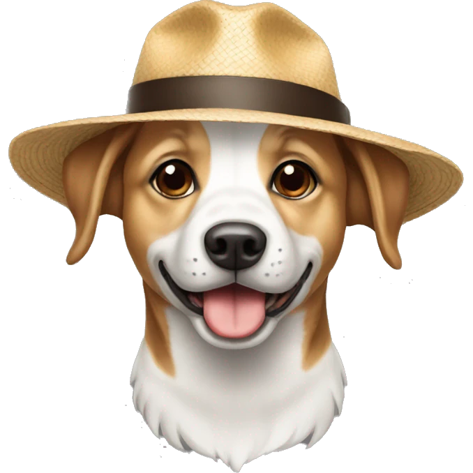 Chien avec un chapeau  emoji