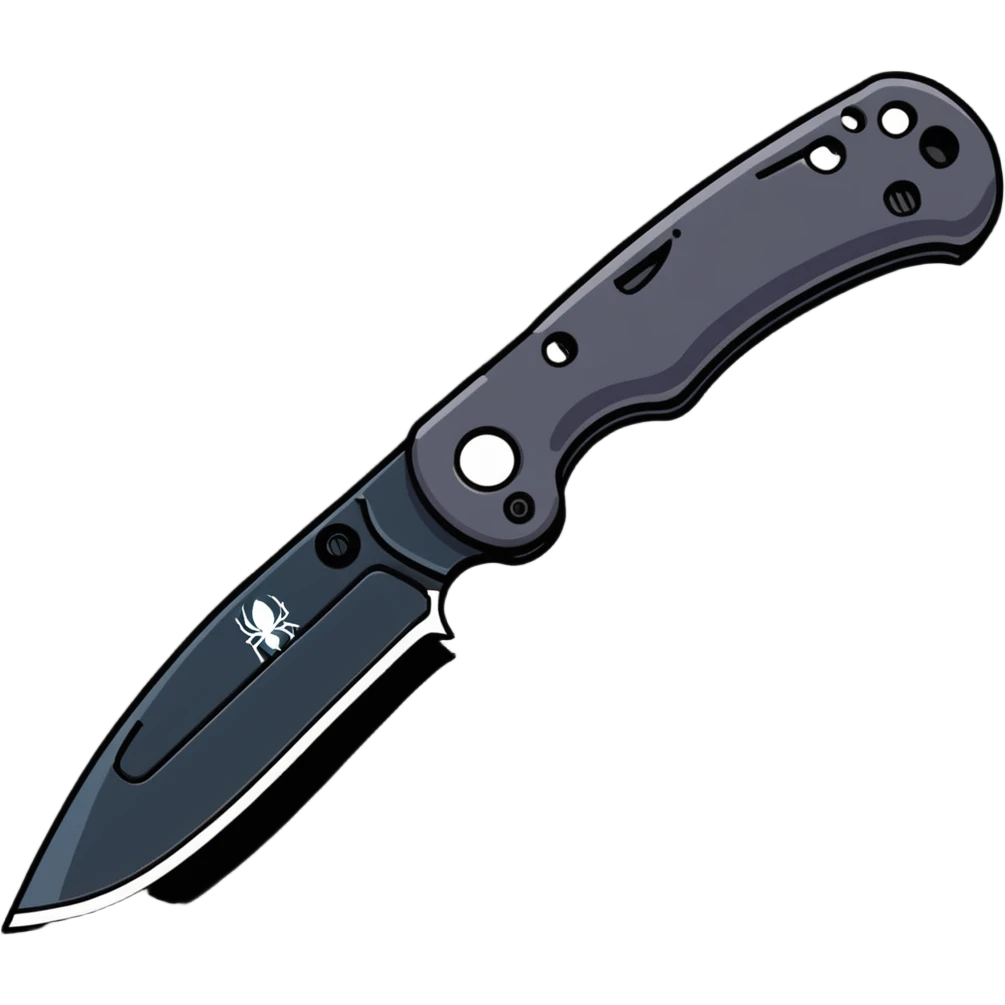 Tactical Spyderco knife with serrated edge emoji