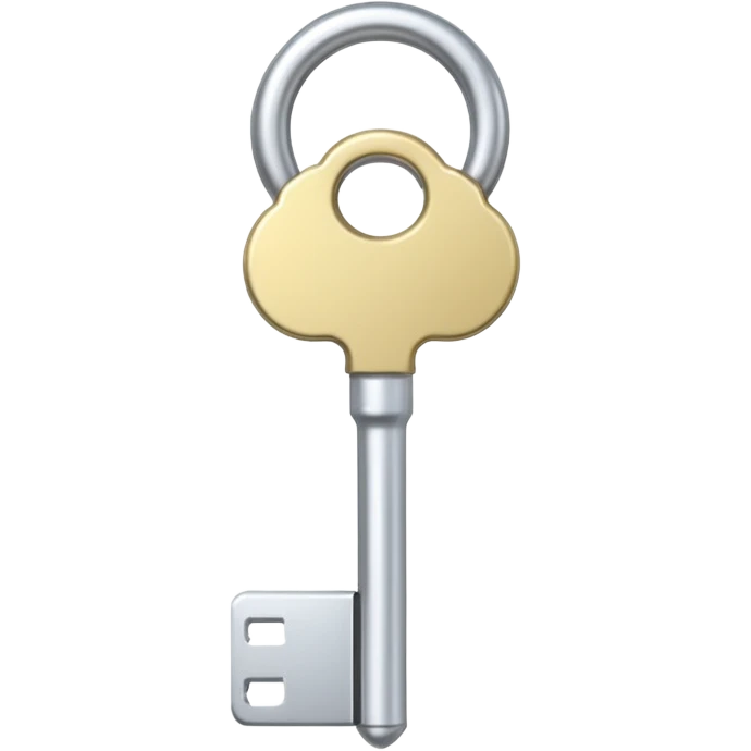 white door key, minimalistic, clearly recognizable emoji