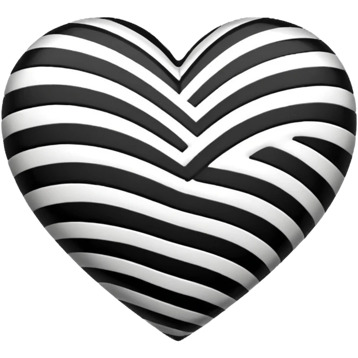 Zebra striped heart emoji
