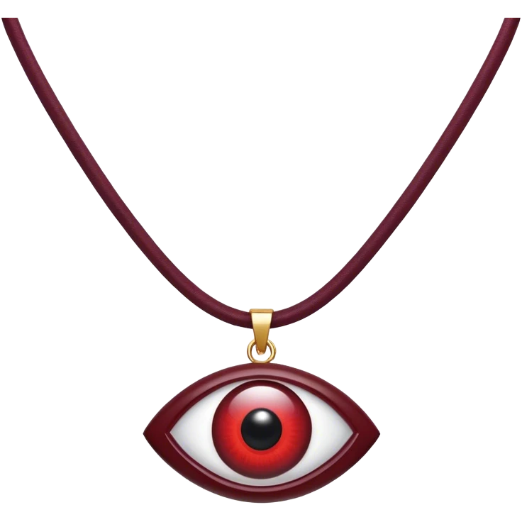Evil-eye necklace Burgundy emoji