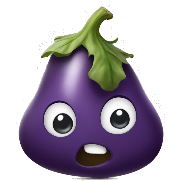 Eggplant in mouth emoji