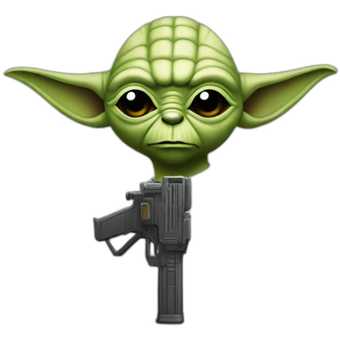 yoda helmet gun emoji