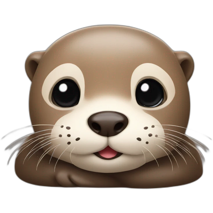 cute otter laying down emoji