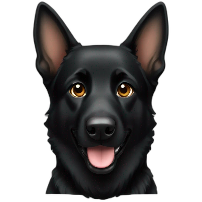 Black German shepherd dog emoji