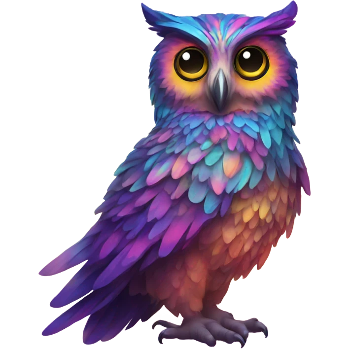 Psychedelic owl emoji
