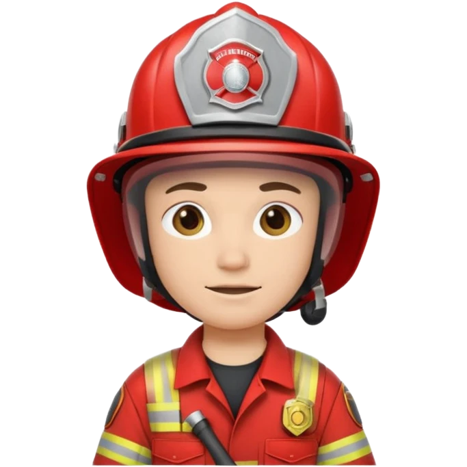firefighter, red outfit emoji