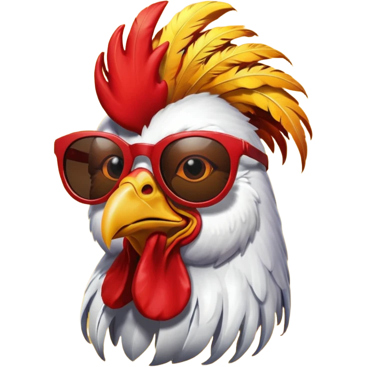 rooster with sunglasses emoji