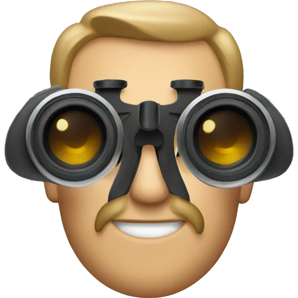 man binoculars emoji