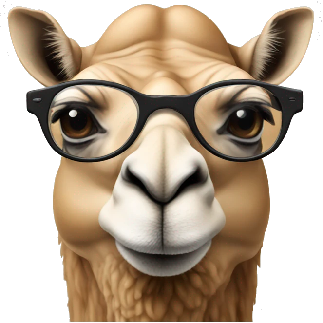 camels wear glasses emoji