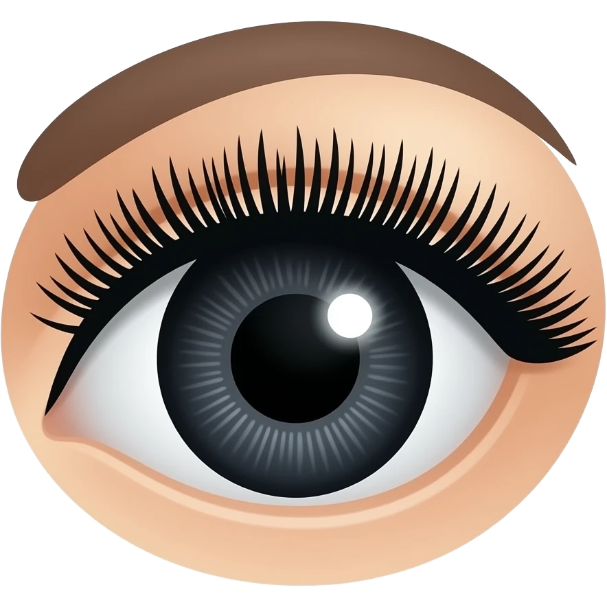 black eye with pretty eyelash emoji