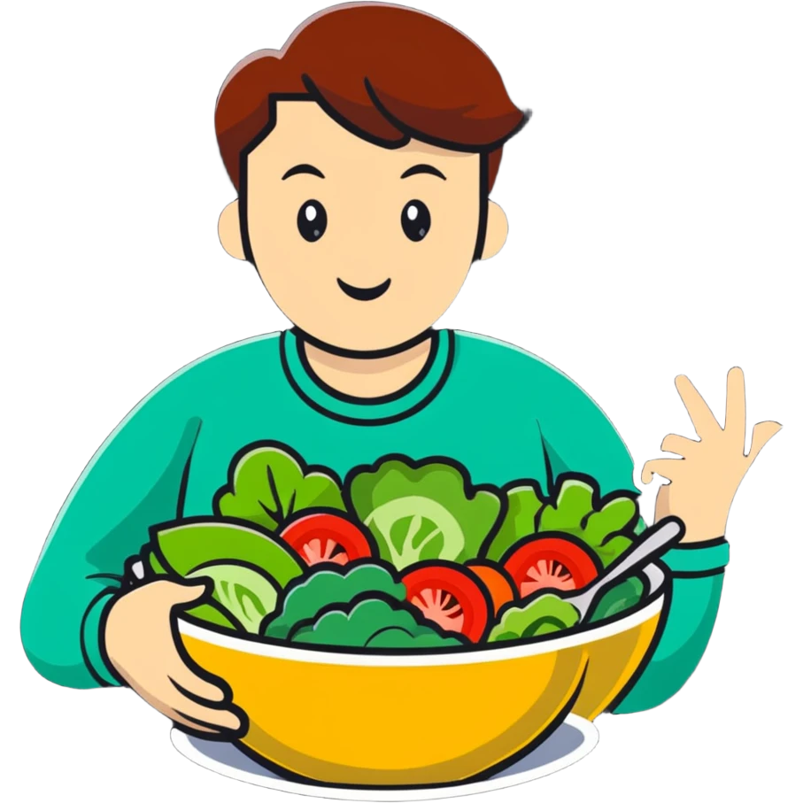 hands holding a salad bowl emoji
