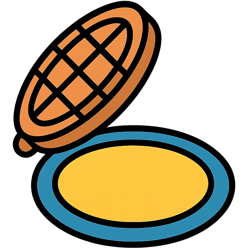 color outline icon of an open manhole cover emoji