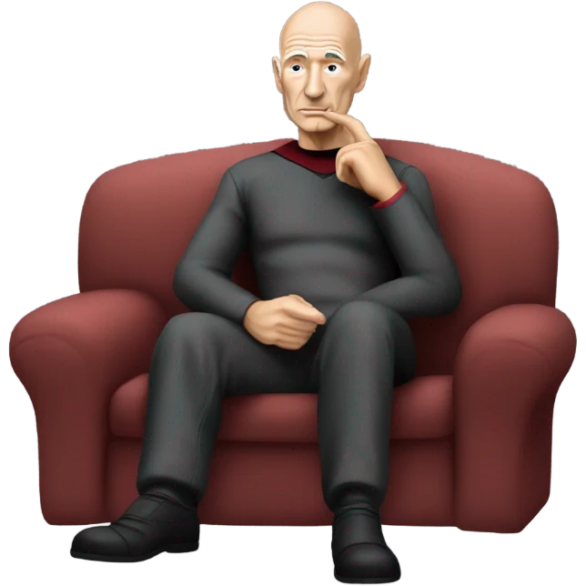 Captain Picard smoking weed emoji
