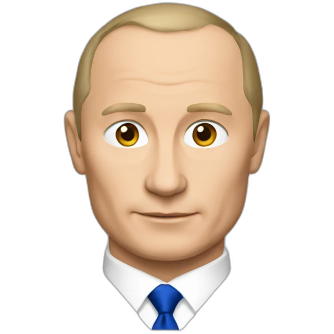 putin and russian flag without red color emoji