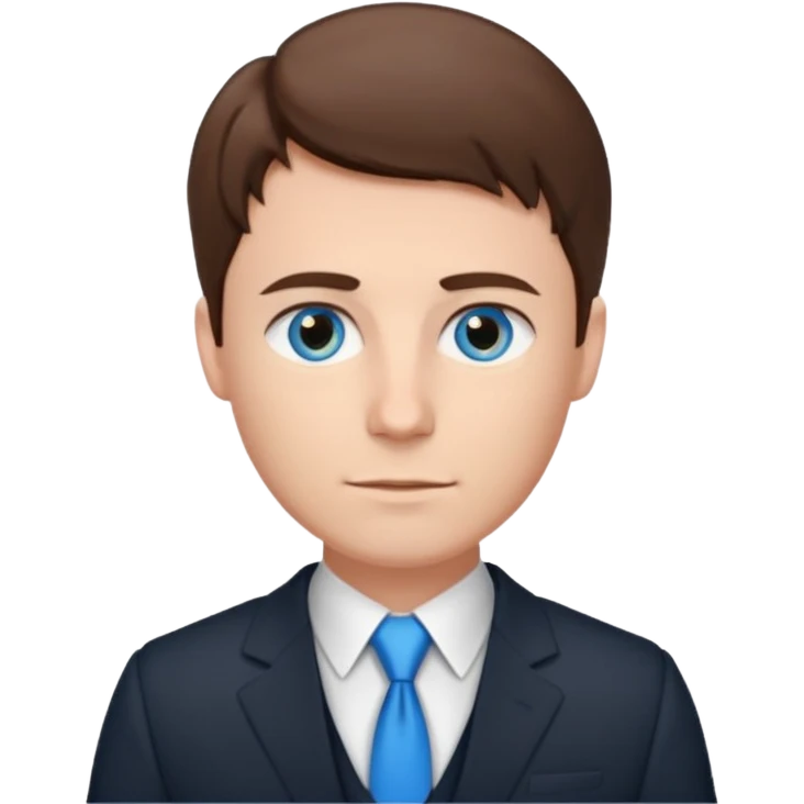 Man lawyer with blue eyes and short brown hair  emoji