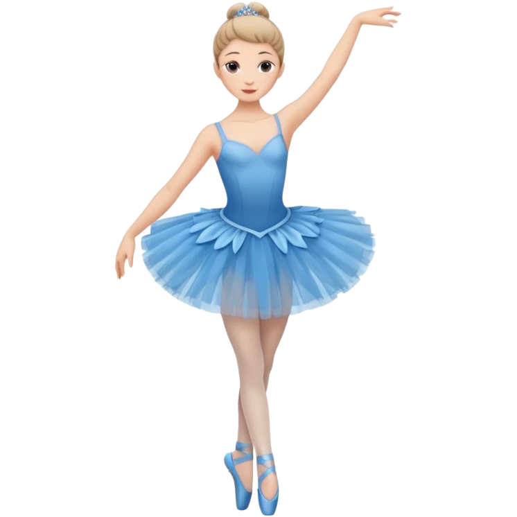 full body balet with blue tutu emoji