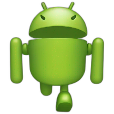 running google bugdroid logo emoji