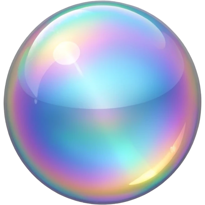 white silver sparkling shiny bubble crystal emoji