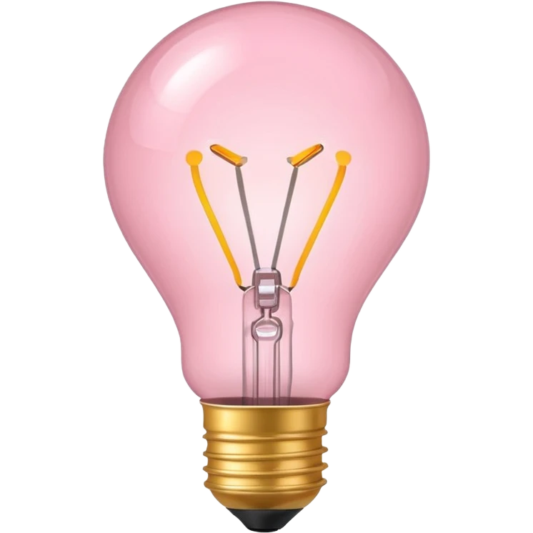 light pink light bulb apple emoji style emoji