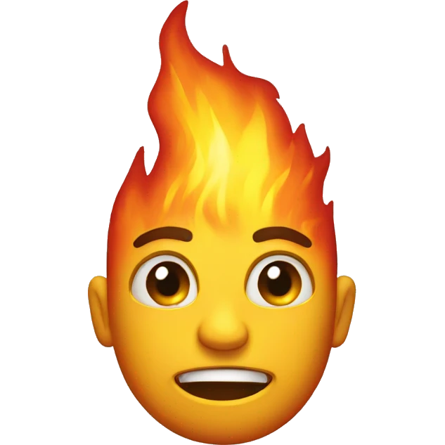 Head on fire  emoji