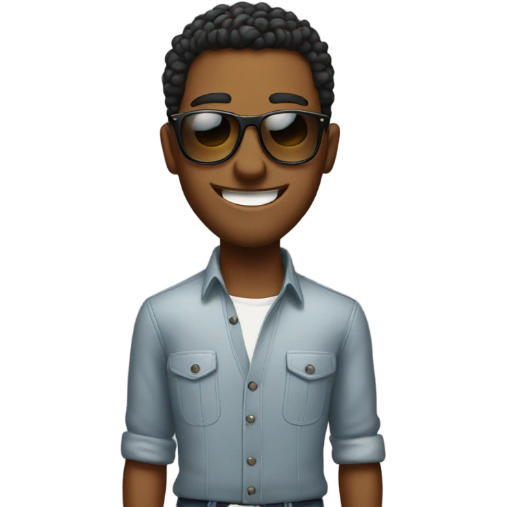 cool guys with stylish smiles emoji