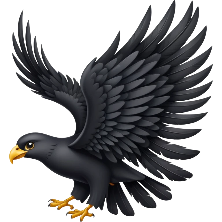 Black wing emoji