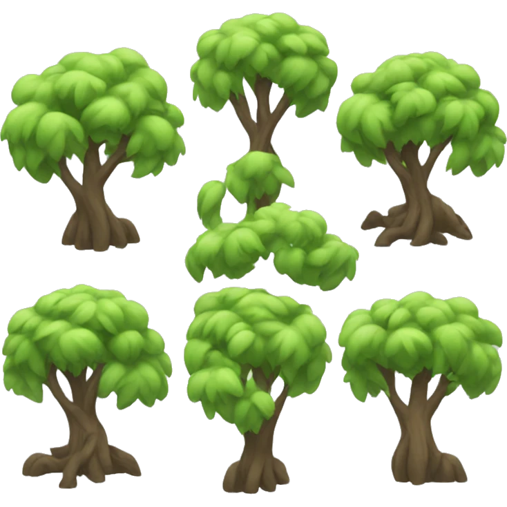 Wind trees emoji