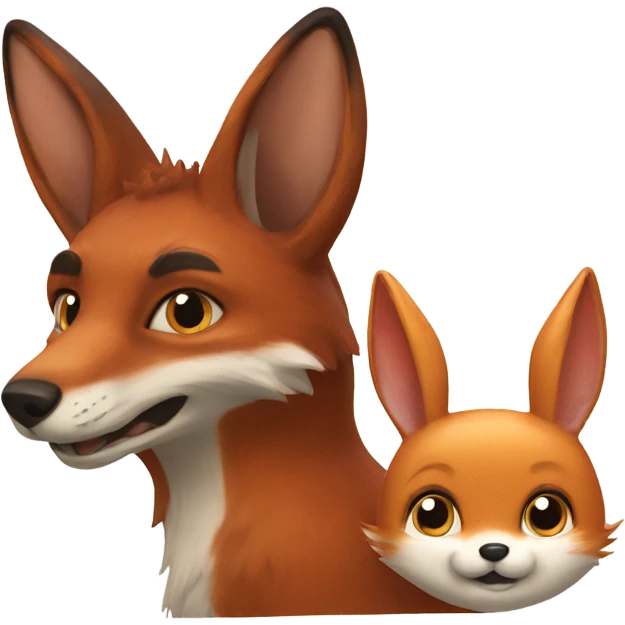 fox and bunny emoji