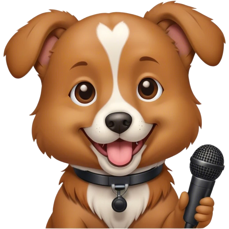 cane con il microfono emoji