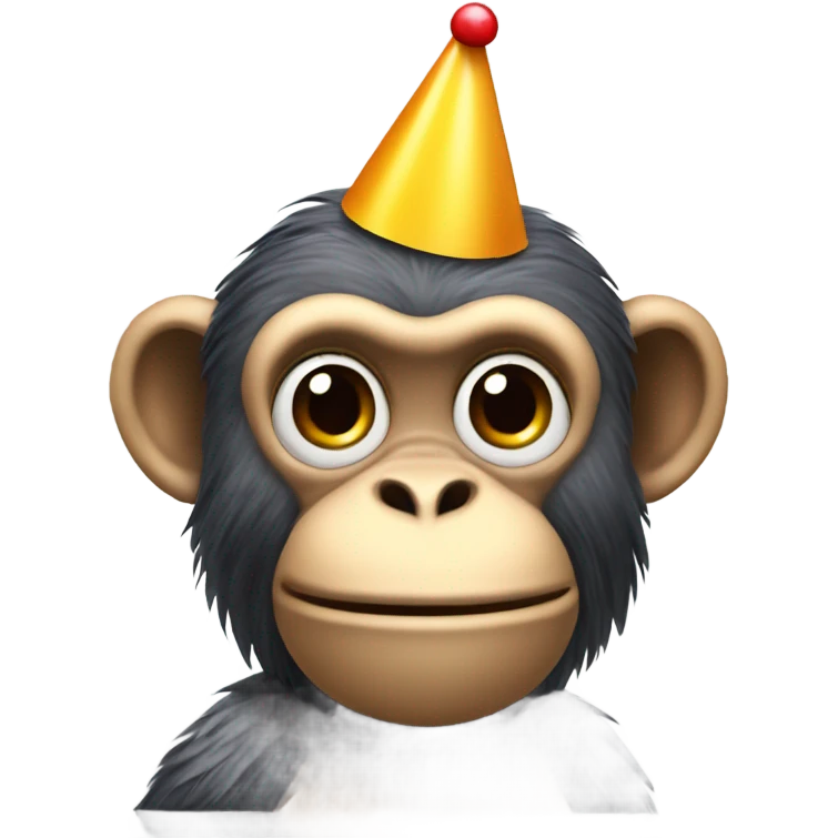 Party monkey with a party hat and a party popper emoji