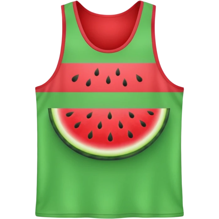 Watermelon tank top graphic tee emoji