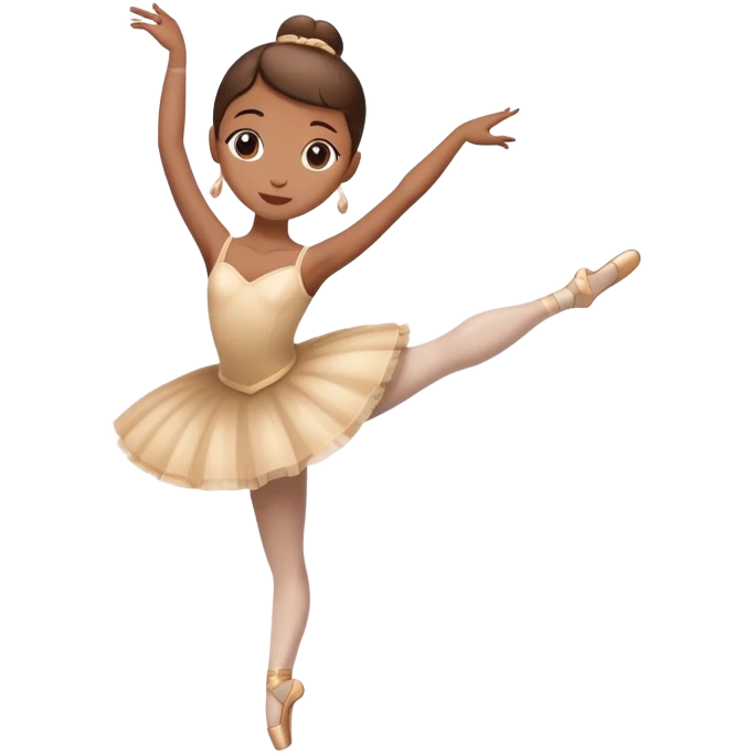 Bailarina con cabeza de cafe emoji